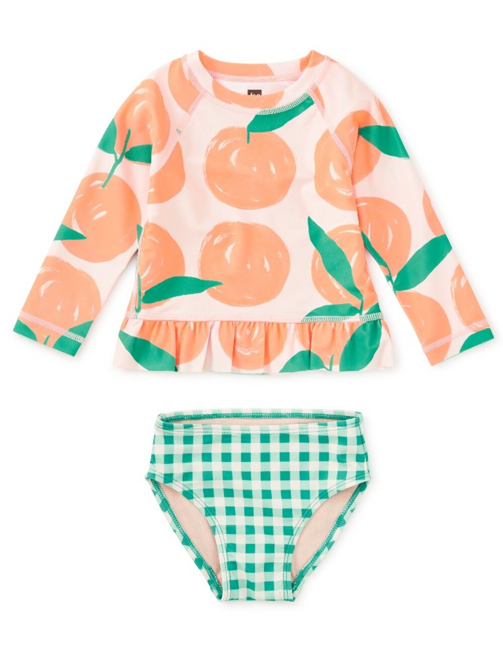 TEA COLLECTION NWT Valencia Orange Rash Guard Swim Set 12-18m
